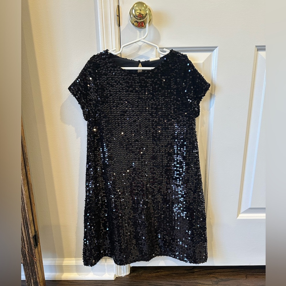Girls Zara dress black sequin size 9